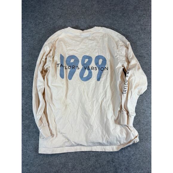 Taylor Swift 1989 Taylors Version Shirt Womens XS Cream Tour Long Sleeve Tee - Picture 2 of 10